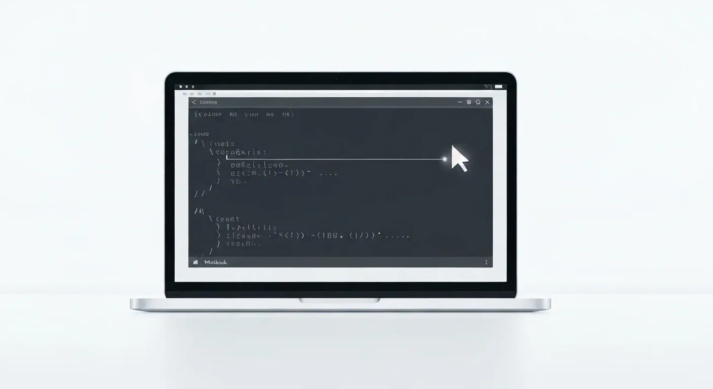 MacBookでターミナルを開いた状態