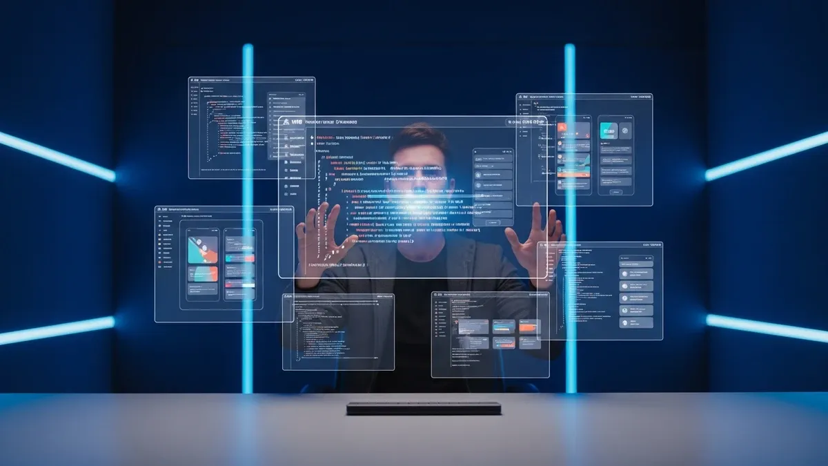 テキストで指示するだけでアプリが作れる「vibe coding」のイメージ